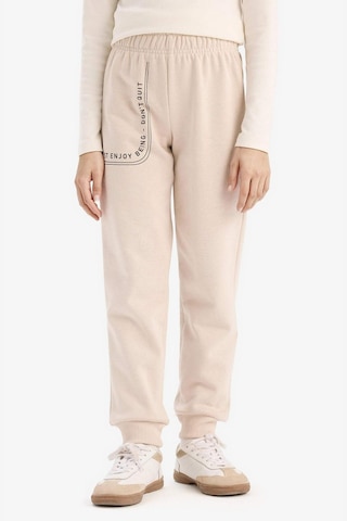 DeFacto Kız Çocuk Baskılı Beli Paçası Lastikli Jogger Eşofman Altı D7012A824WNBG186 Bej