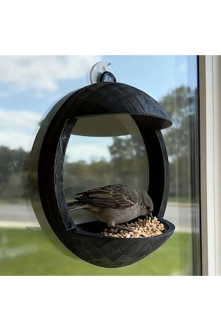 Elmpaly Pencereye Yapışan Pratik Kuş Besleyici - Sert Plastik Malzeme
