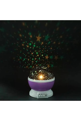 Dönen Star Master Gece Lambası Mor-2231 Çok Renkli
