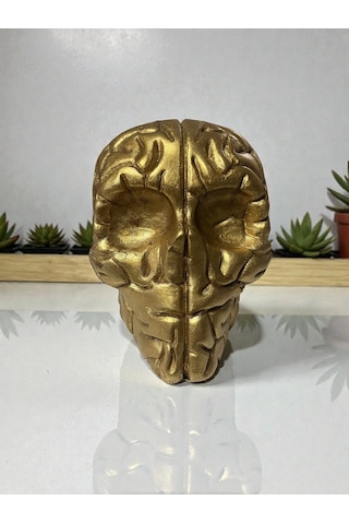 Beyin Figürlü Dekoratif Biblo Modern Tasarım Masa Üstü Obje 15 Cm