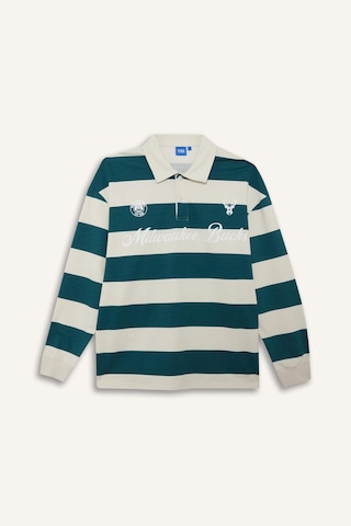 Defacto Nba Milwaukee Bucks Boxy Fit Polo Yaka Sweatshirt F5127ax25aubg662 Bej-bg662