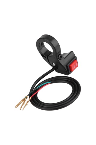 Yaozixa Motosiklet, Elektrikli Bisiklet Ve Scooter İçin 3 Vitesli Elektrikli Kumanda Anahtarı - 22mm Çapında Sağlam Plastik Ve Metal Yapı