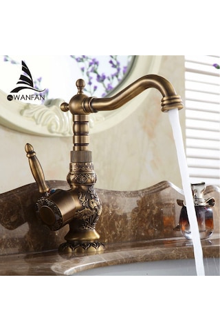 Banyo Lavabo Bataryası Antik Bronz Banyo Lavabo Bataryası Antik Bronz