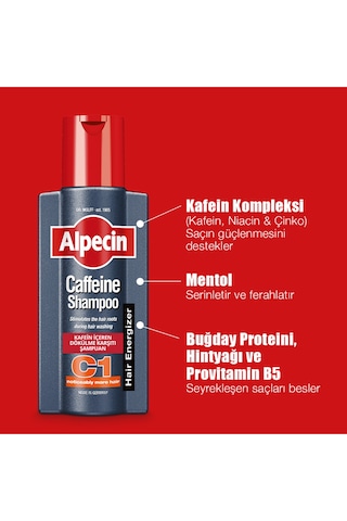 Alpecin C1 - Kafeinli Dökülme Karşıtı Şampuan X3