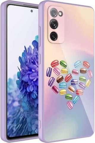 Galaxy S20 Fe Kılıf Kamera Korumalı Desenli Sert Silikon Zore Epoksi Kapak NO1