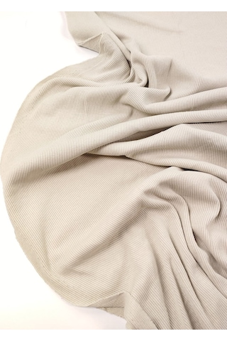 Bej Renkte Kaşkorse Ribana Kumaş Manşetlik & Yakalık En: 100cm-12347
