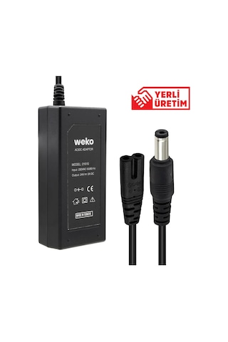 Weko 24 Volt 2 Amper 48 Watt Plastik Kasa Masaüstü Adaptör 5.5x2.5 Uçlu