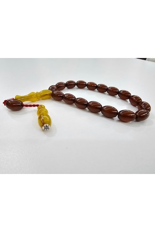 Zeyzun Usta İmzalı Bilek Boy Efe Maskot Sıkma Kehribar Tespih 15 10904399