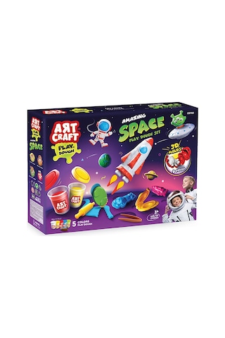 Dede Art Craft İnanılmaz Uzay Bebek Oyun Hamuru Seti +3 Yaş 4 Adet