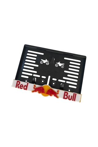Tüm Motorlara Uyumlu Motosiklet Plakalığı Redbull Tasarımlı Plakalık 1 Adet