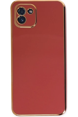Gld-spt- Newface Samsung Uyumlu Galaxy A03 Kılıf Volet Silikon - Kırmızı