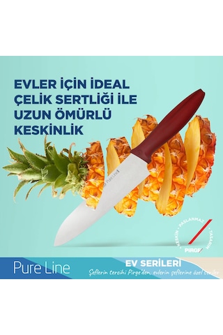 Pirge Pure Line Şef Bıçağı 19 CM - 48006 Bordo