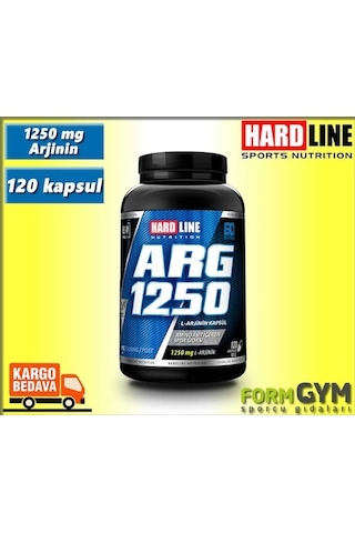 Hardline Arg 1250 Arginine Arjinin 120 Kapsül