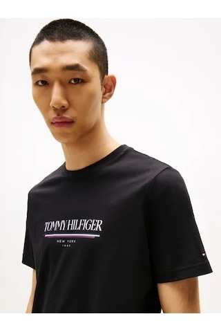 Tommy Hilfiger Erkek Siyah T-shirt Mw0mw40324 Bds