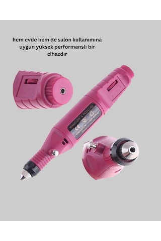 Profesyonel Tırnak Matkap Makinesi Usb Şarjlı, Ayarlanabilir Hız, Düşük Titreşimli Ve Sessiz Çalış