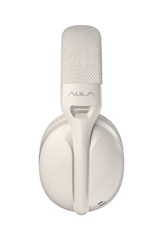 Aula S6 Type-C Mikrofonlu Bluetooth Oyuncu Kulaklığı Krem