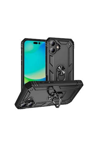 Apple Uyumlu iPhone 16 Plus Kılıf Zore Vega Kapak Siyah