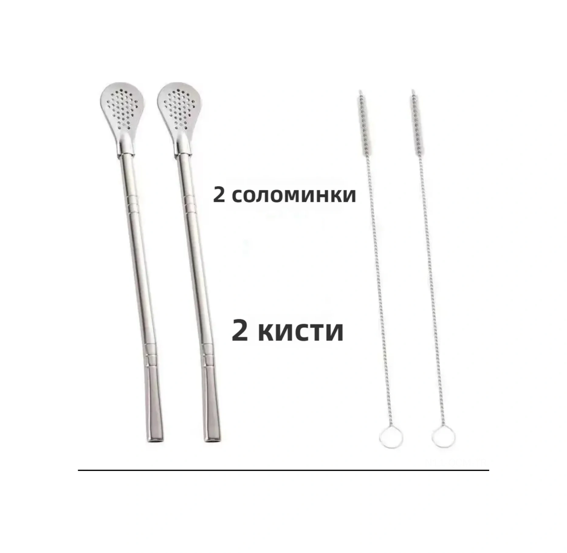 Qingmipy 304 Paslanmaz Çelik 4'lü Set: İçecek Pipeti Ve Karıştırıcı Kaşık, Plastik Atık Azaltıcı, Kahve Ve Çay İçin Uygun Gümüş