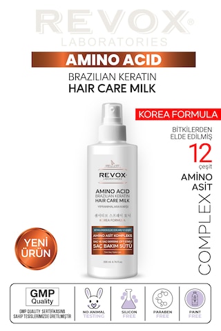 Amino Asit Brezilya Keratin Saç Bakım Sütü, Kolay Tarama, Dolgunluk, Yumuşaklık, Onarıcı Etki Dökülen