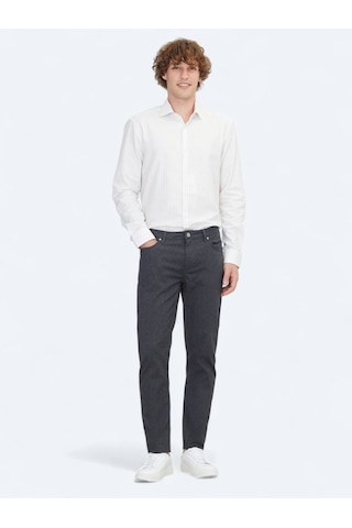 Kip Antrasit Dokuma Regular Fit Casual Pamuk Karışımlı Pantolon Antrasit