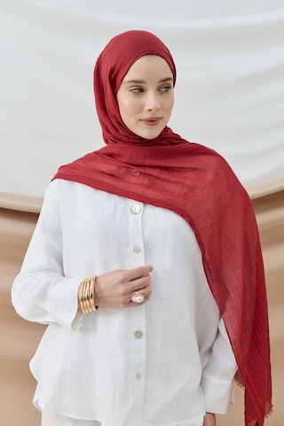 Aminenesil Modakaşmir Aya Şal Bordo Renk