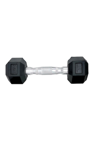 Rebuwo 2.5 KG 1 Adet Hex Dambıl Kauçuk Altıgen Dambıl Hex Dumbbell