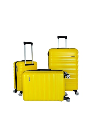 Vegmann Delphin Sarı 3 Lü Valiz Seti Sarı