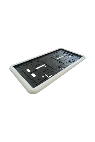 Çerçeveli Dikdörtgen Plakalık Plaka Altlığı Beyaz 32x17cm 1 Adet