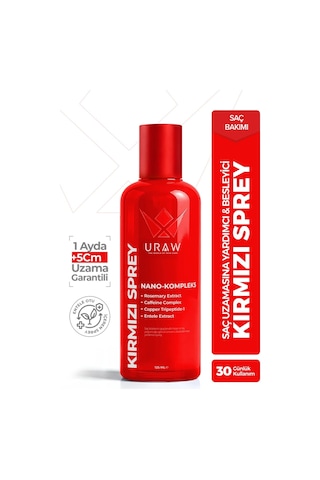 Uraw Saç Uzamasını Destekleyici ve Dökülme Karşıtı Kırmızı Sprey 125 ML
