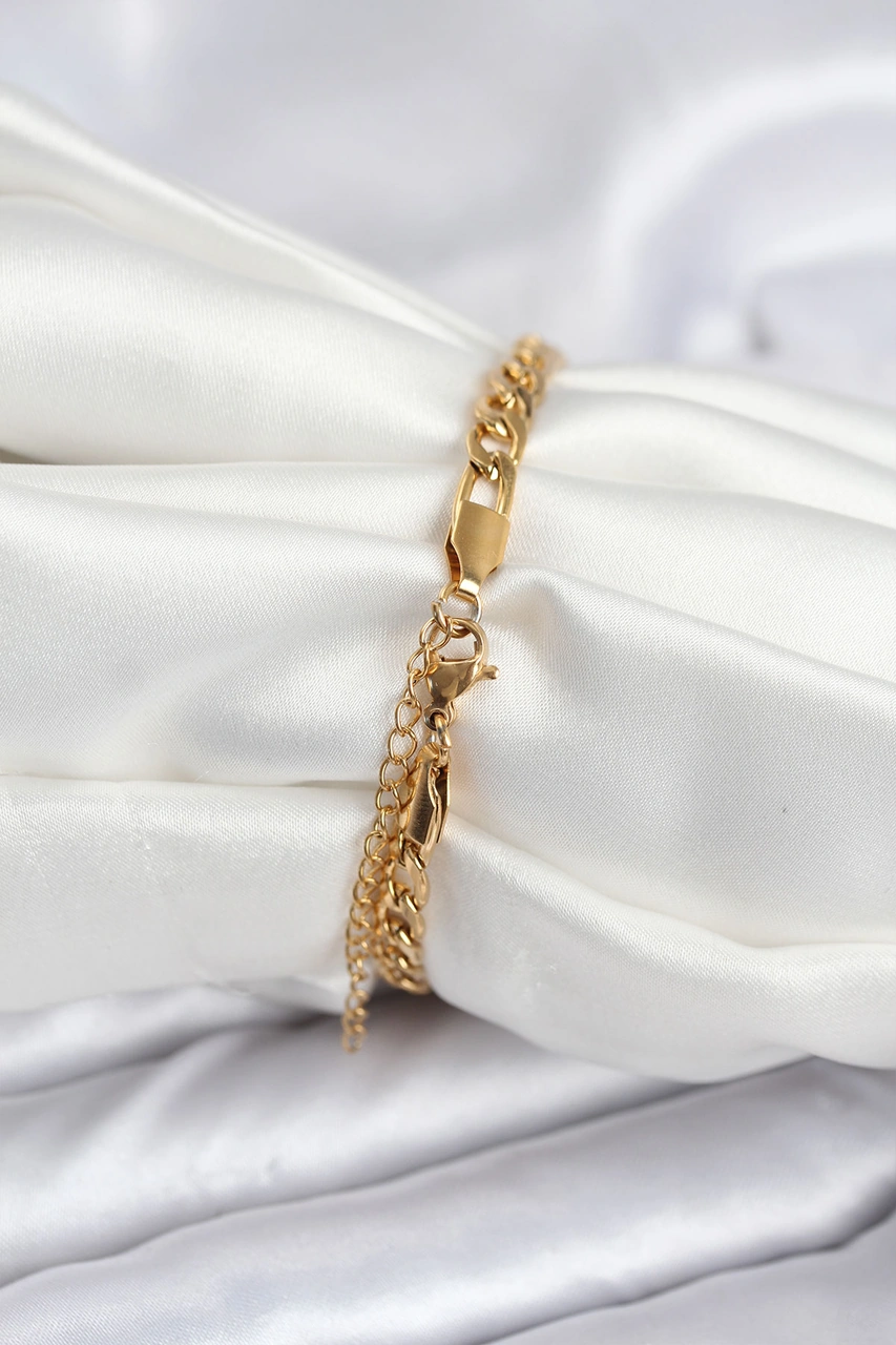 Tua Moda 316l Çelik Gold Renk Yazı Yazmaya Uygun Kadın Bileklik Altın