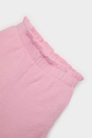 DeFacto Kız Bebek Wide Leg Geniş Bol Paça Fitilli Kaşkorse Pantolon E5557A525SPPN86 Pembe