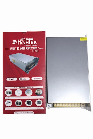 12v 80a Metal Kasa Güç Kaynağı 12 Volt 80 Amper Trafo Adaptör Endüstriyel Led/pcb/elektronik