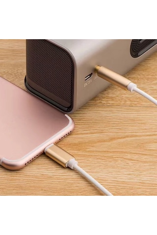 Singree İphone Uyumlu İçin Taşınabilir Aux Kablo - Hoparlör Ve Araç Bağlantısı 1m