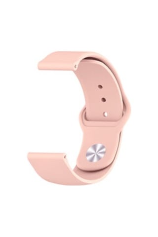 Samsung Galaxy Uyumlu Watch 3 45mm Krd-11 22mm Silikon Kordon - Pudra