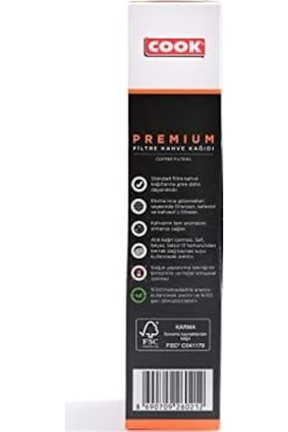 Premium Filtre Kahve Kağıdı - Ebat 2, 80 Adet Çelik