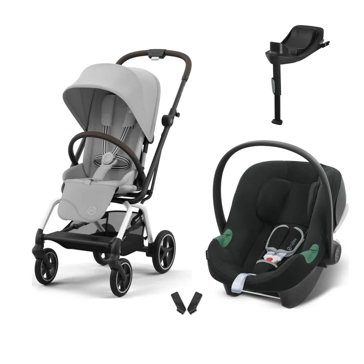 Eezy S Twist+2 Travel Sistem Fog Grey & Aton B2 Bazalı Volcano Black