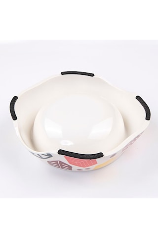Bobo BO-3134H(A5) Geometrik Şekilli Melamin Kaplı Köpek Mama Kabı 150 ML