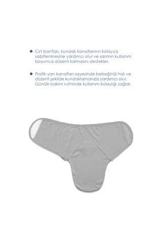 Babyjem Soft Pratik Penye Kundak Gri %100 Pamuk