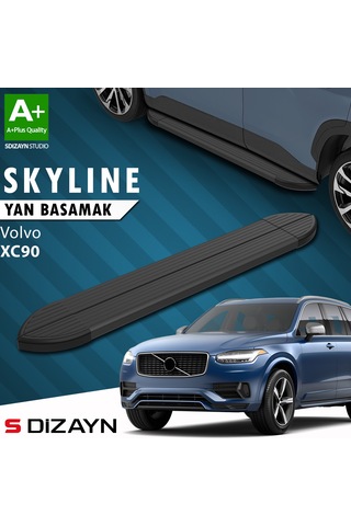 S-dizayn Volvo Xc90 2 Skyline Siyah Yan Basamak 193 Cm 2015-2019 A+ Kalite