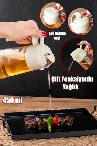 Porsima Alk-3154 Çok Amaçlı Cam Sprey Şişe Yağlık Yağdanlık Krem