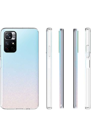 Zore Redmi Note 11t 5g Kılıf Msra Süper Silikon Kapak - Renksiz Renksiz