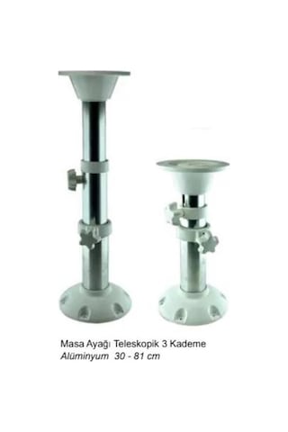 Tekne ve Karavan Masa Ayağı. Koltuk Ayağı. 3 Kademe Teleskopik