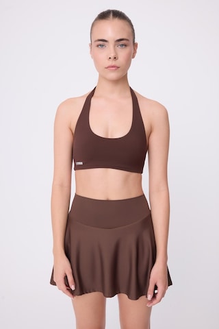 Hıghrıse Flexflow Yüksek Bel Tenis Spor & Aktif Yaşam Etek-şort Skort -2679 Kahverengi