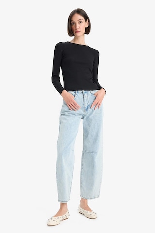 Defacto Slim Fit Dar Kesim Basic Düz Fitilli Kaşkorse Uzun Kollu Tişört E5767ax25aubk81 SIYAH