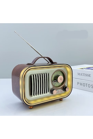 Rgb Kablosuz Şarjlı Nostaljik Radyo Mp3, Sd, Usb Bluetooth Hoparlör 1316