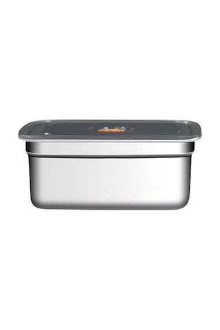 Çelik 2200 Ml Yemek Meyve Et Buzdolabı Beslenme Saklama Kabı Mt110-22 Gri