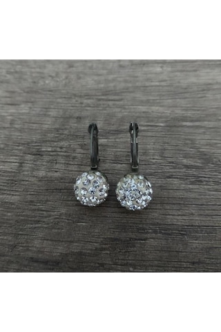 Hdmarketim Şambala Model Swarovski Taşlı Beyaz Sallantılı Küpe Çok Renkli