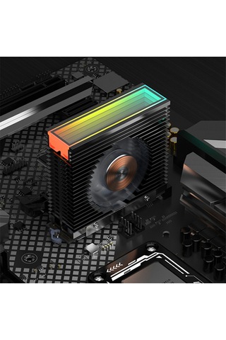 Argb M.2 2280 Ssd Soğutucu 50mm Pwm Çift Fanlı M.2 Ssd Radyatör, B