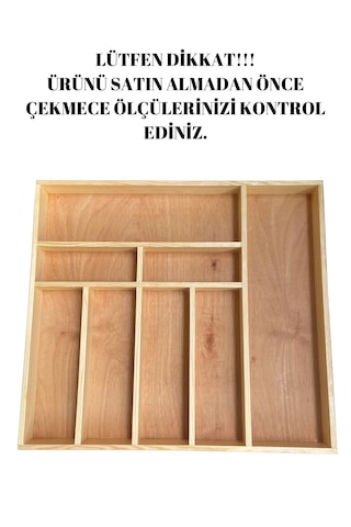 50x 45 Cm Ayfiwood Ahşap Kaşıklık Çekmece İçi Yemek Takımı Ve Servis Gereçleri Düzenleyici Organizer