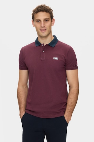 Arroyo Bordo Polo Yaka Nakışlı %100 Pamuk Standard Fit Erkek Tshirt Bordo